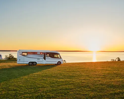 Kabe husbil solnedgång